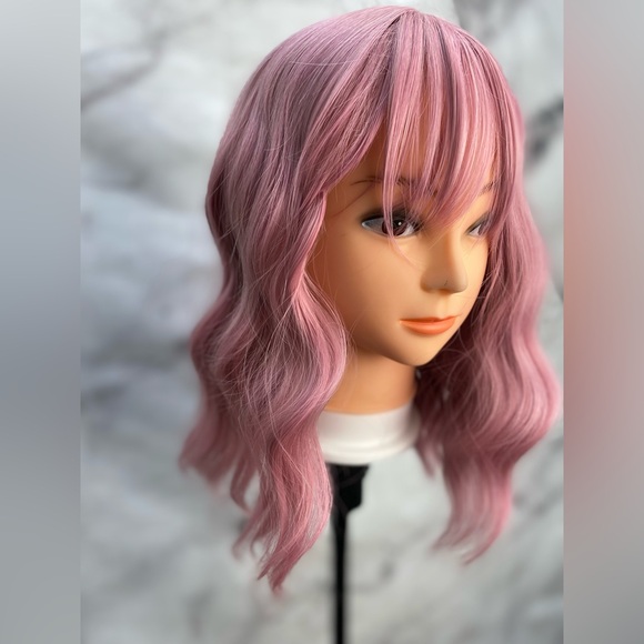 Pink Short Bob Wig - Picture 8 of 11